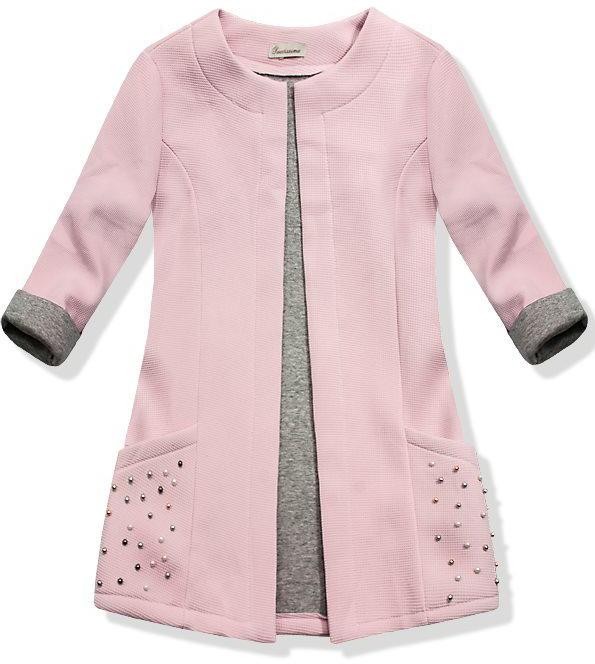 Púder színű blézer 8105-6