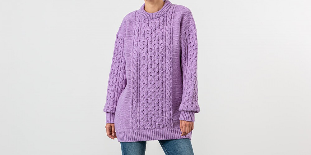 Han Kjøbenhavn Boyfriend Knit Sweatshirt Purple