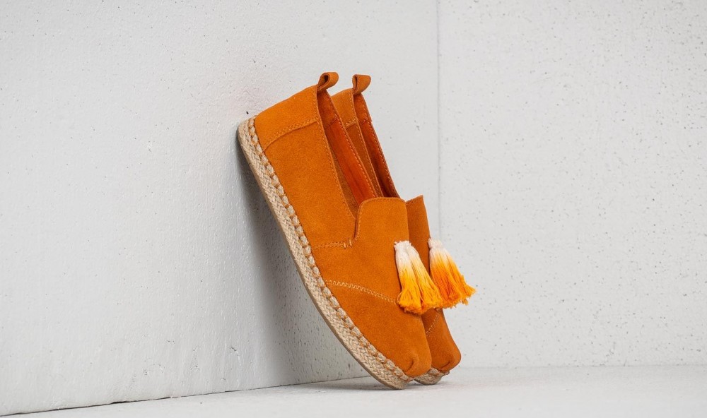 TOMS Wmn Deconstructed Alpargata Rope Saffron Suede/ Tassel