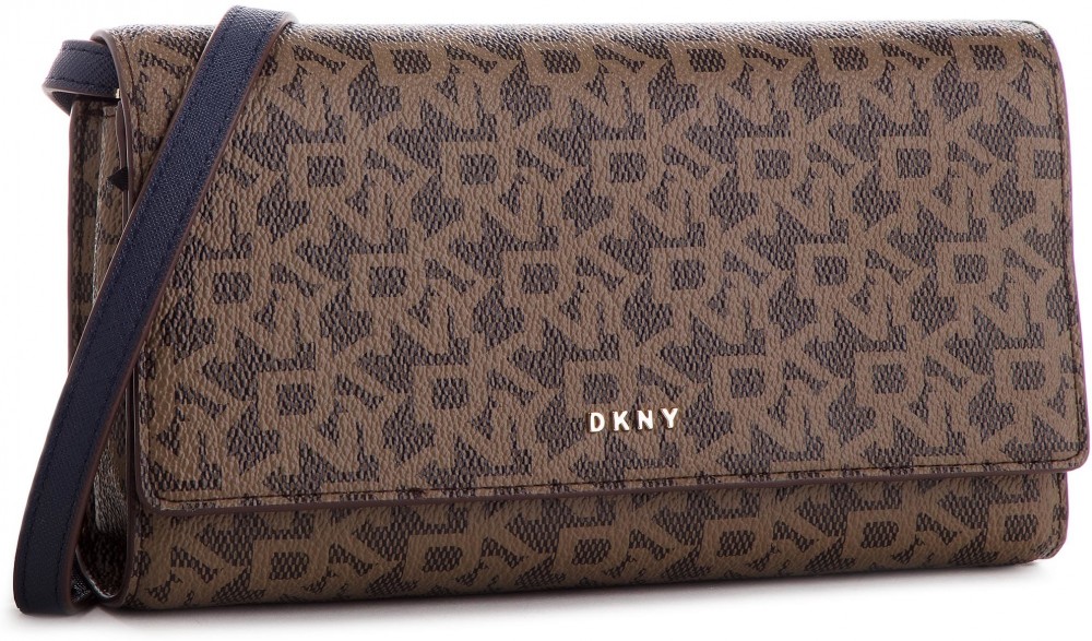 Táska DKNY - Bryant Wallet On String R835J622 Mocha Logo-Nvy 6MN