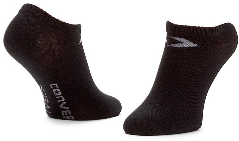Három pár rövid női zokni CONVERSE - E220B3009 Fekete