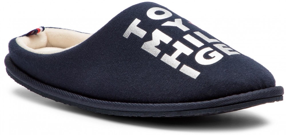 Zártpapucs TOMMY HILFIGER - Metallic Print Home Slipper FW0FW04181 Midnight 403