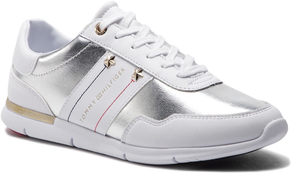 Sportcipő TOMMY HILFIGER - Tommy Essential Leather Sneaker FW0FW03688 White 100