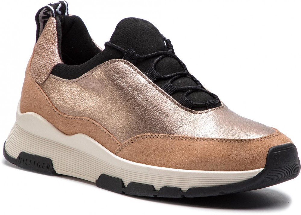Sportcipő TOMMY HILFIGER - Cool Leather Debossed Sneaker FW0FW04028 Maquillaje 718