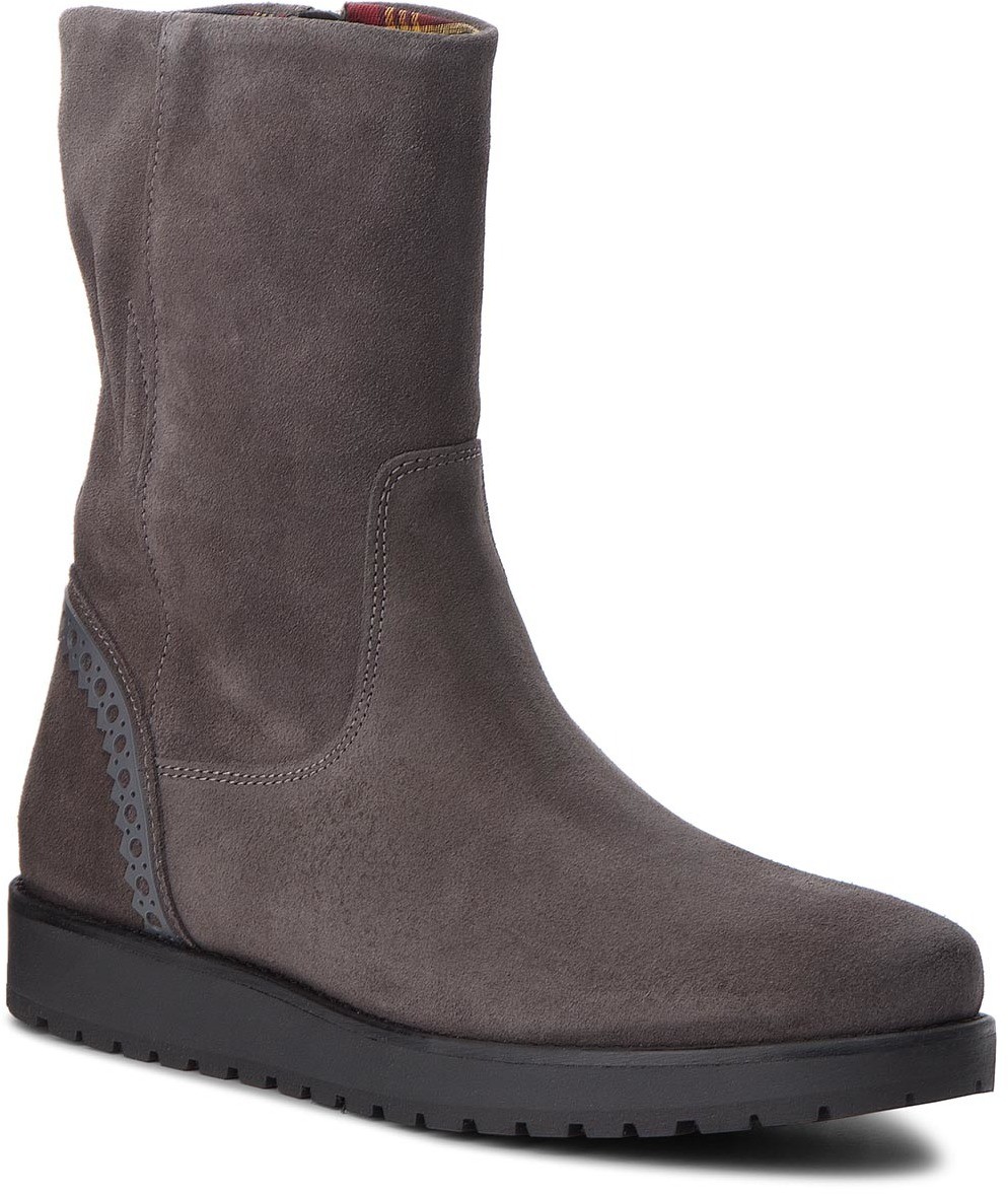 Magasított cipő TOMMY HILFIGER - Essential Suede Boot FW0FW03279 Steel Grey 039