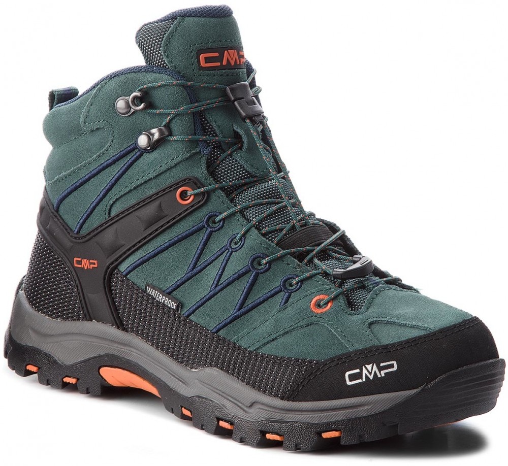Bakancs CMP - Kids Rigel Mid Trekking Shoes Wp 3Q12944J Jungle/Black Blue 77BN