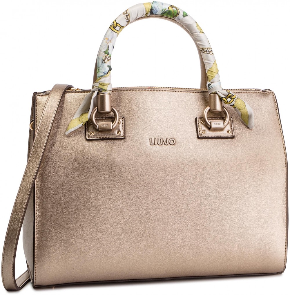 Táska LIU JO - M Satchel Zip A19093 E0040 Gold 00529