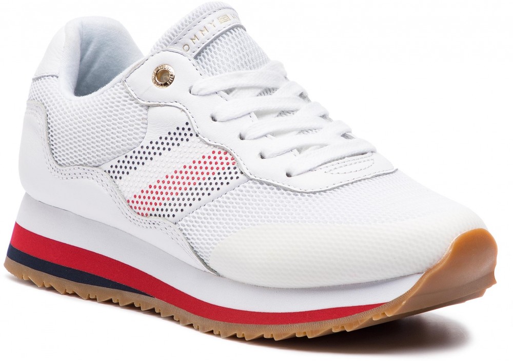 Sportcipő TOMMY HILFIGER - Corporate Retro Sneaker FW0FW04022 White 100