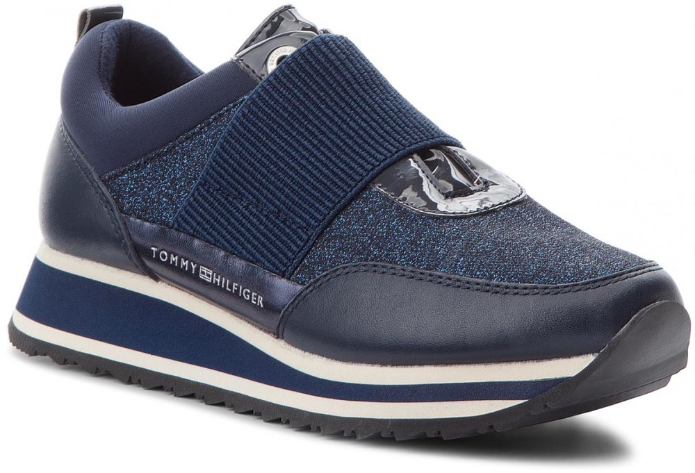 Sportcipő TOMMY HILFIGER - Elastic Retro Runner FW0FW03336 Midnight 403