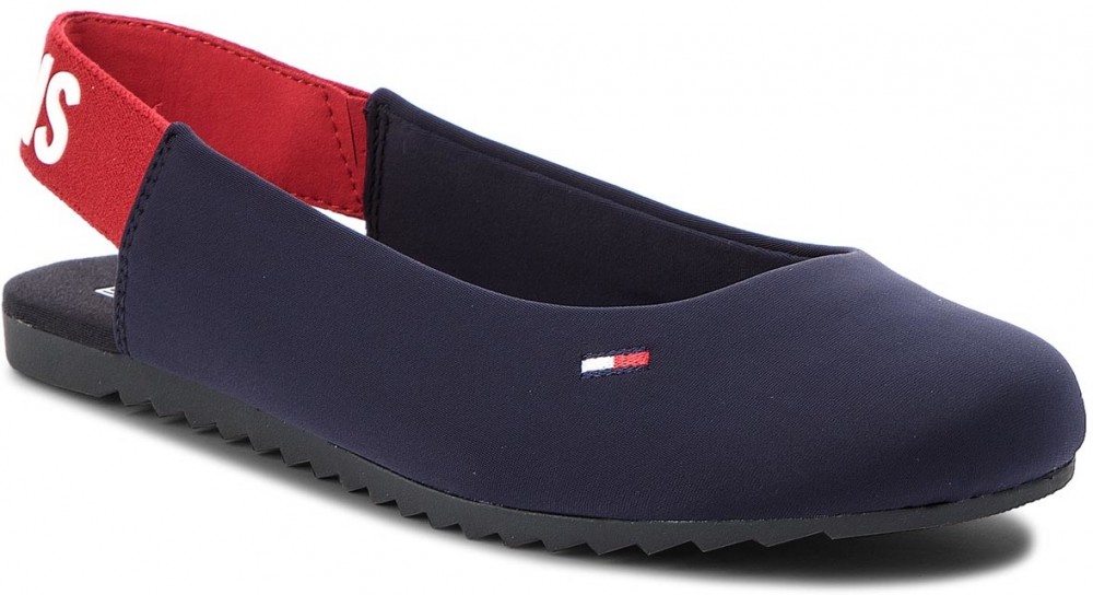 Szandál TOMMY JEANS - Sporty Sling Back Ballerina EN0EN00163 Midnight 403