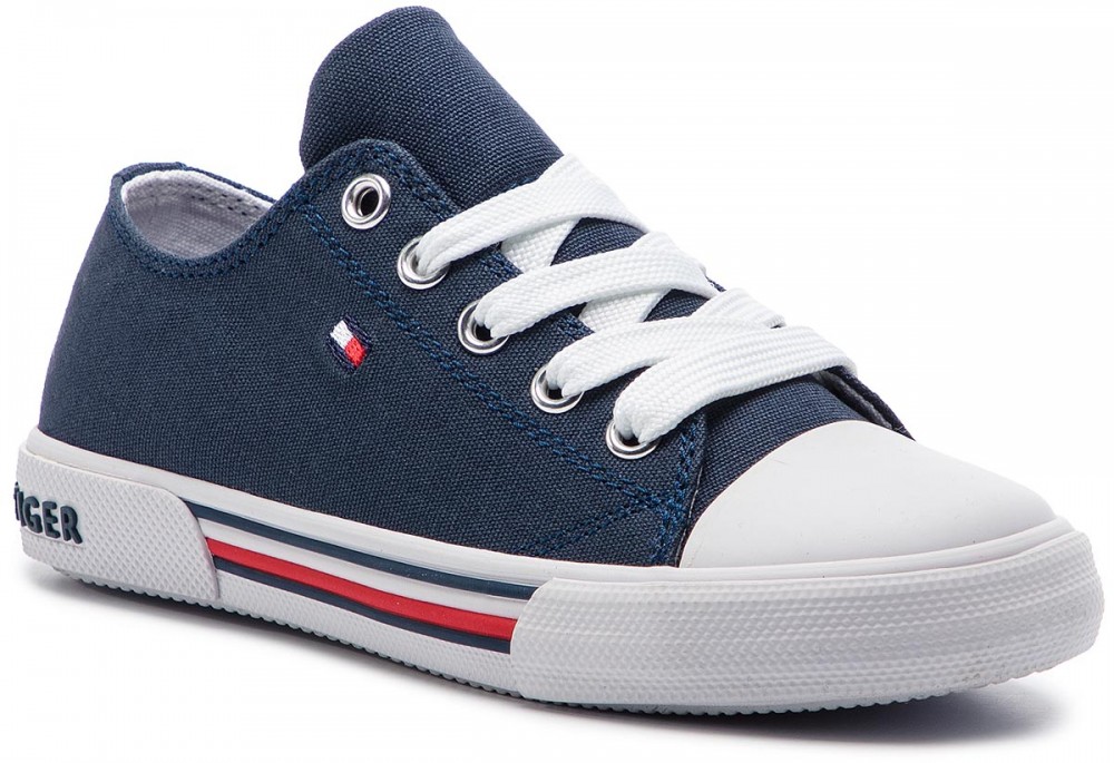 Tornacipő TOMMY HILFIGER - Low Cut Lace-Up Sneaker T3X4-30278-0034 M Blue 800