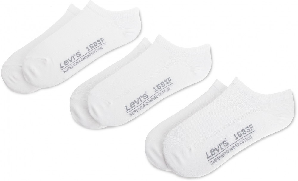 Három pár rövid női zokni LEVI'S - 963022001 White 300