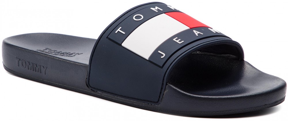 Papucs TOMMY JEANS - Flag Pool Slide EN0EN00474 Black Iris 431