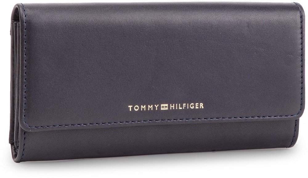 Nagy női pénztárca TOMMY HILFIGER - Classic Leather Lrg Za W/Flap AW0AW06895 413