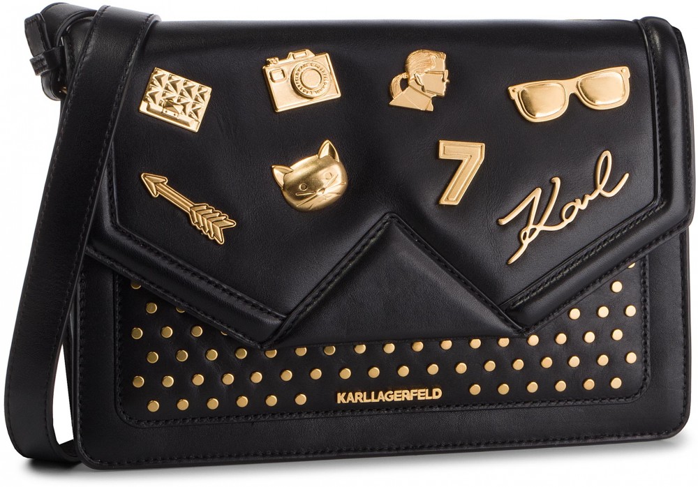 Táska KARL LAGERFELD - 91KW3031 Black/Gold