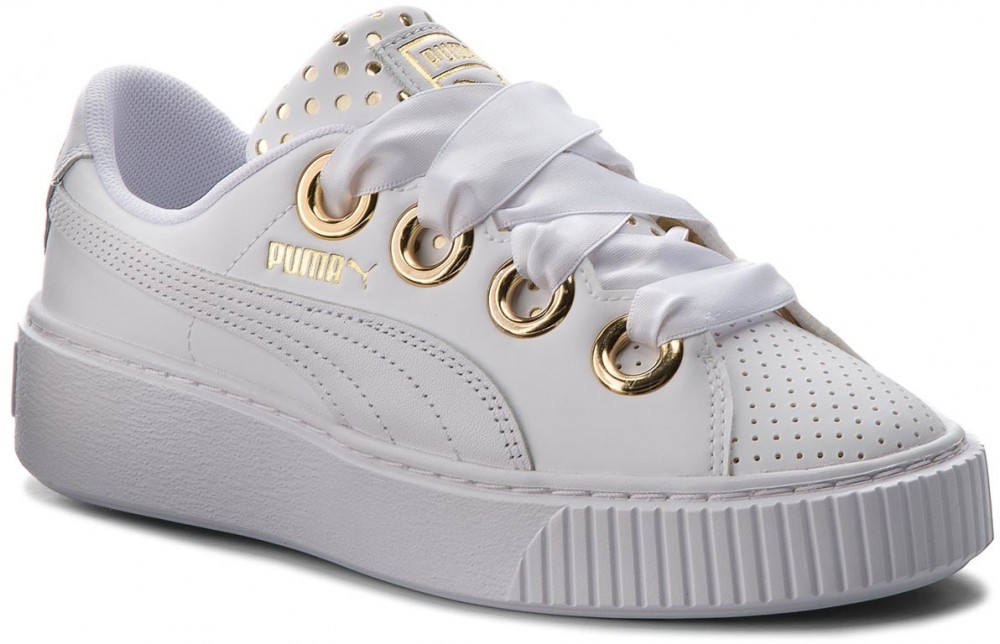 Sportcipő PUMA - Platform Kiss Ath Lux Wn's 366704 01 Puma White/Puma White