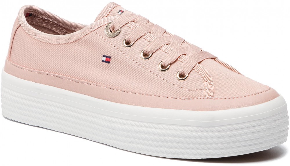 Teniszcipő TOMMY HILFIGER - Corporate Flatform Sneaker FW0FW02456 Dusty Rose 502