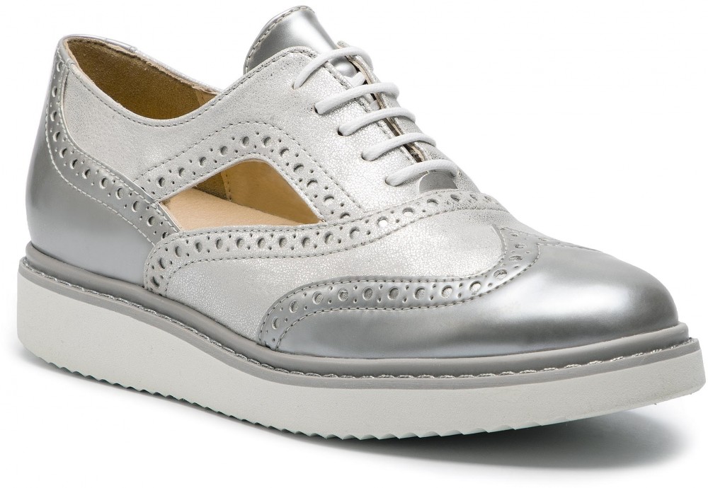 Oxford cipők GEOX - D Thymar A D824BA 0CNPV C0742 Lt Grey/Off White