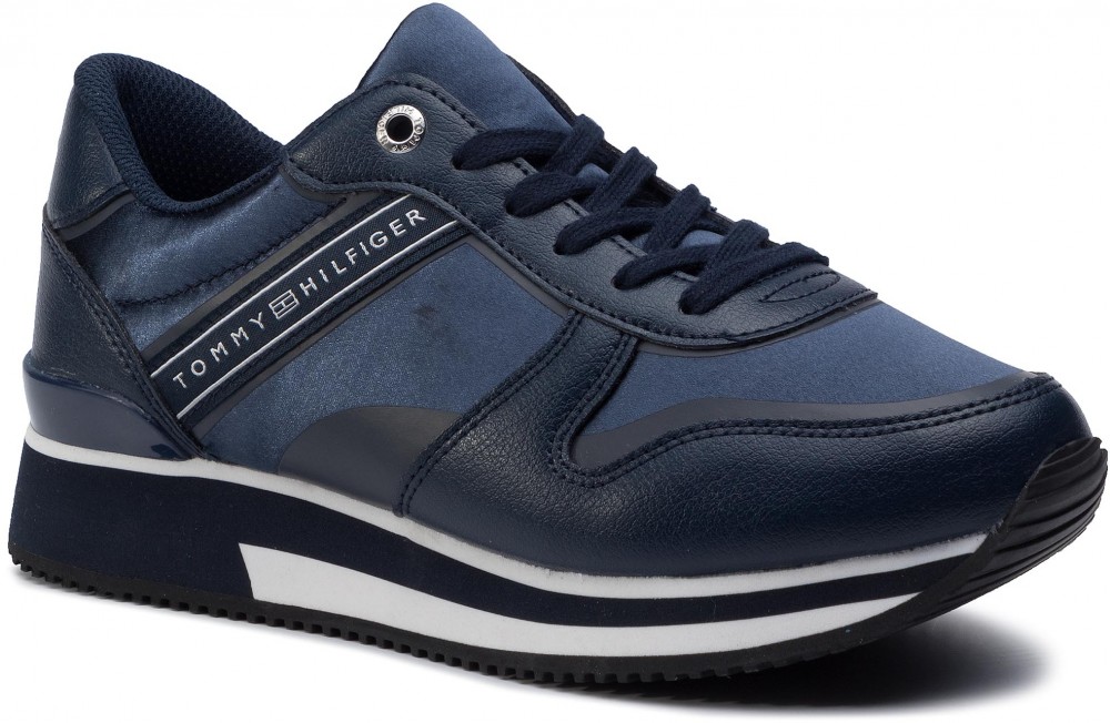 Sportcipő TOMMY HILFIGER - Mixed Active City Sneaker FW0FW04177 Tommy Navy 406