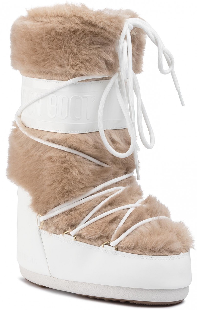 Hótaposó MOON BOOT - Classic Faux Fur 140890002 White