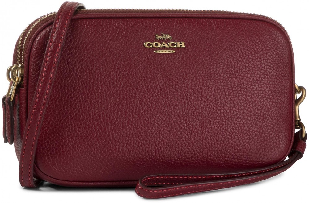 Táska COACH - Pol Peb Lth Sdie 65547 B4PE2 Deep Red