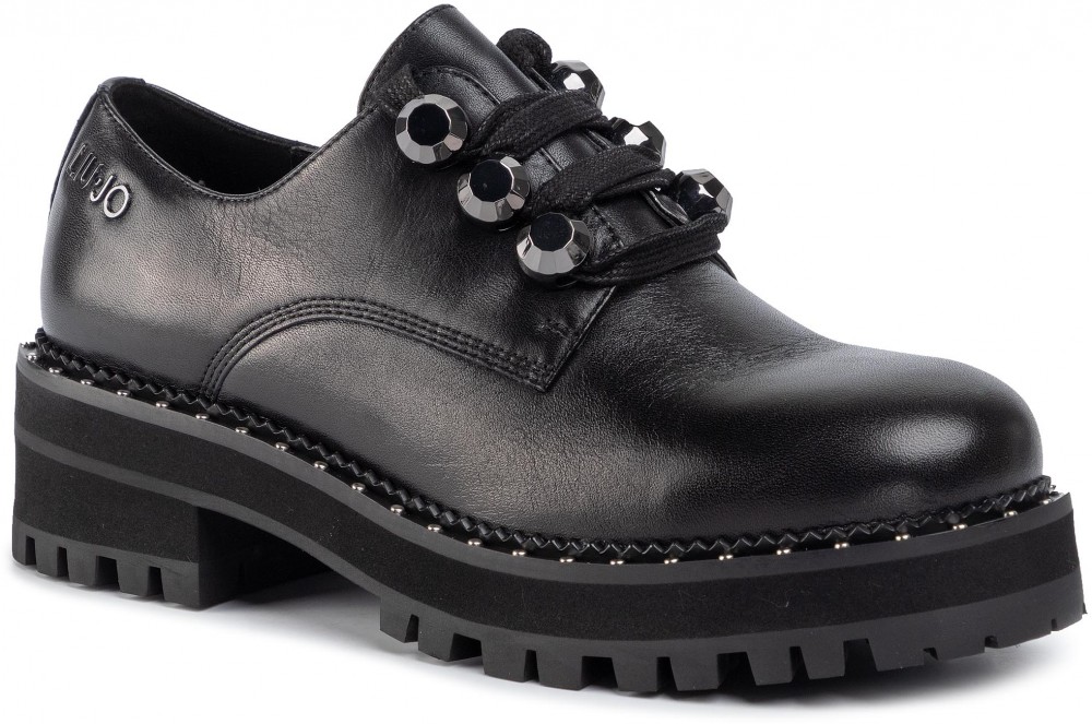 Oxford cipők LIU JO - Pink 100 S69049 P0102 Black 22222