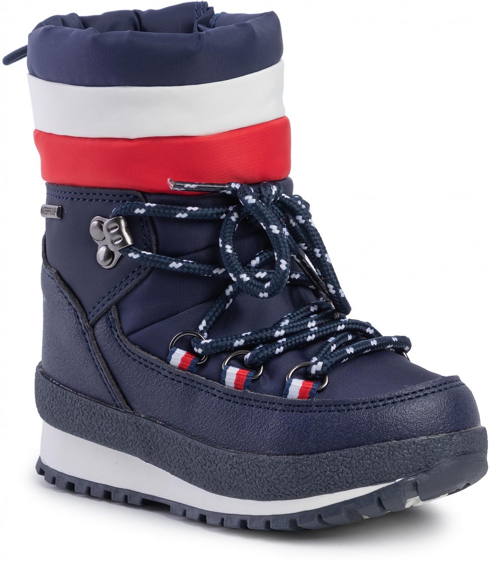 Hótaposó TOMMY HILFIGER - Technical Bootie T1B6-30536-0328 M Blue/Red/White Y019