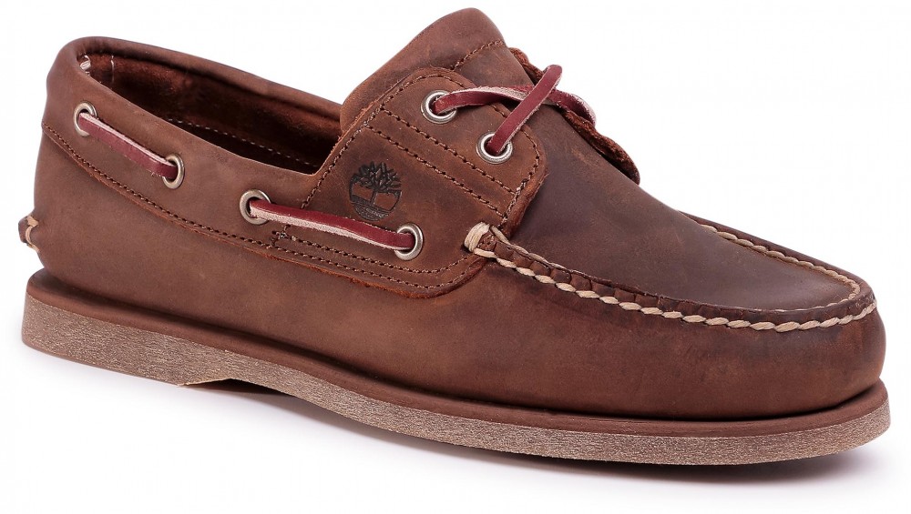 Mokaszin TIMBERLAND - Classic Boat 2 Eye TB01001R2141  Md Brown Full Grain