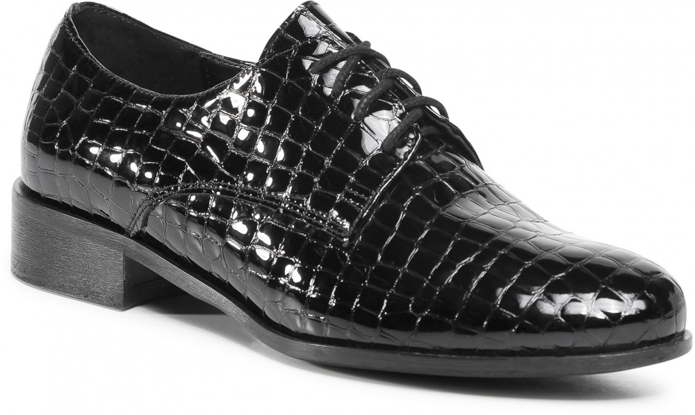 Oxford cipők SAGAN - 4338 Czrny Krokodyl