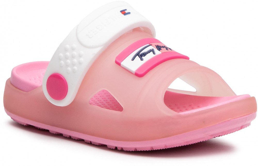 Papucs TOMMY HILFIGER - Comfy Sandal T1A2-31058-0083 M Pink/White X054