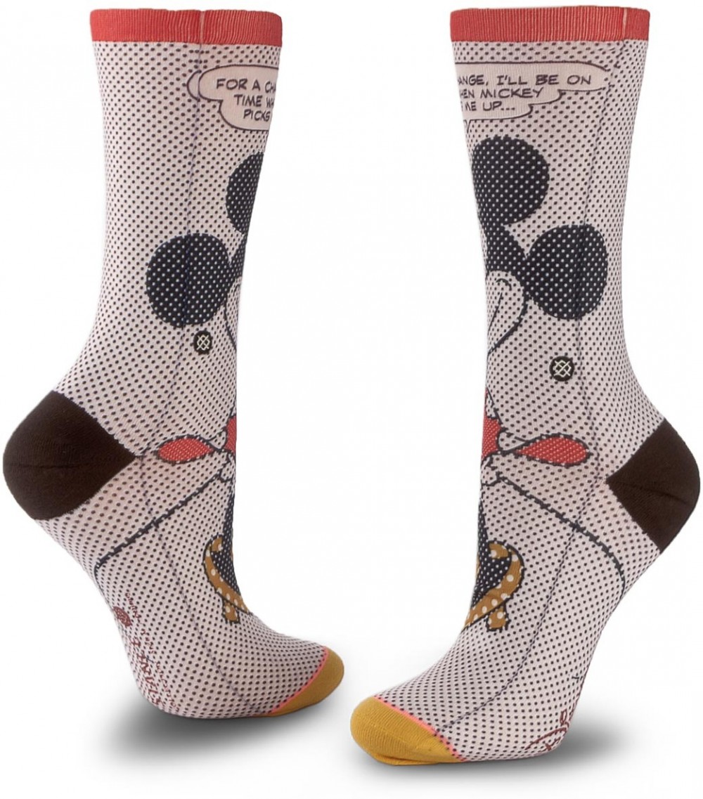 Hosszú női zokni STANCE - Tick Tock Minnie W515D16TIC Off White