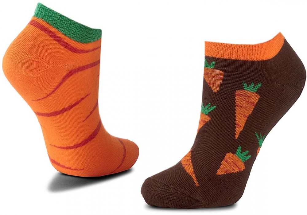 Rövid unisex zoknik MANY MORNINGS - Garden Carrot Barna Narancssárga
