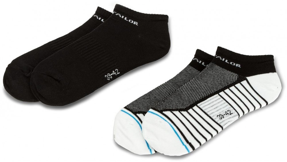 Két pár rövid unisex zokni TOM TAILOR - 9961 Sportive Black 610