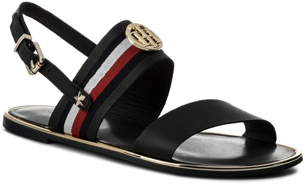 Tommy hilfiger flat sandal corporate ribbon cheap
