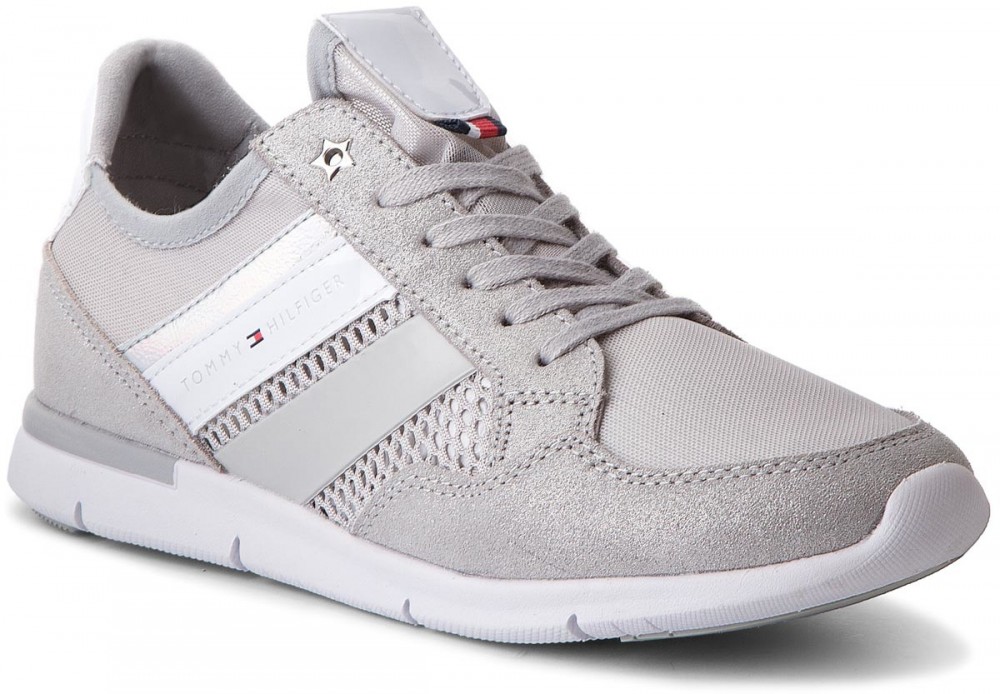 Sportcipő TOMMY HILFIGER - Metallic Light Weight Sneaker FW0FW02996 Diamond Grey 001