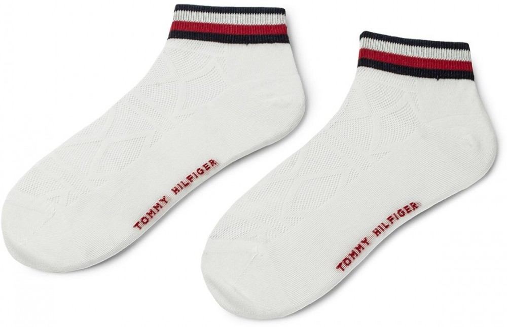 Két pár rövid női zokni TOMMY HILFIGER - 383003001 White 300