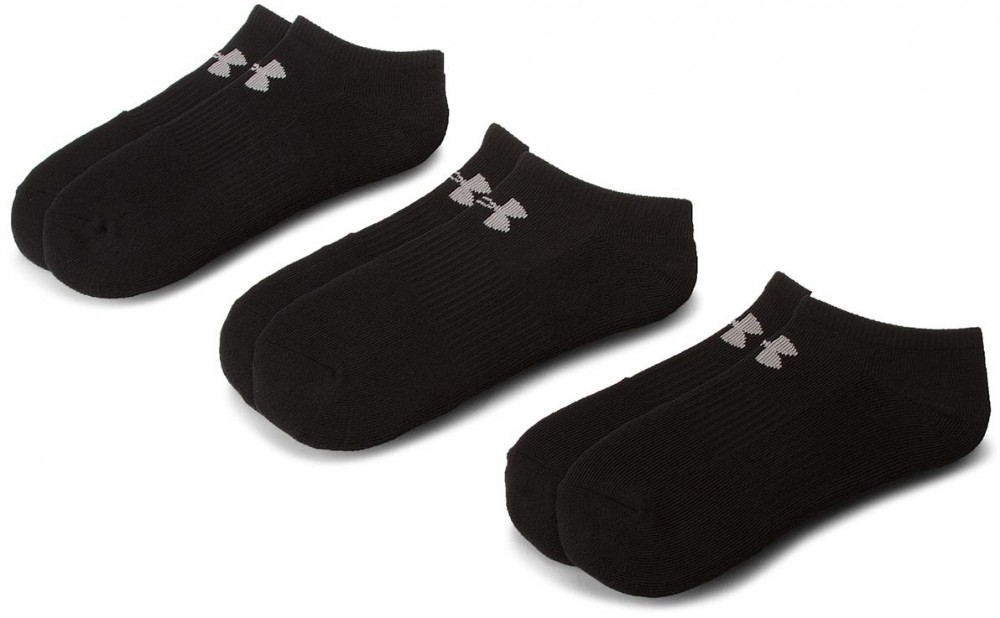hat pár rövid férfi zokni UNDER ARMOUR - Ua Charged Cotton 2.0 1312481-001 Fekete