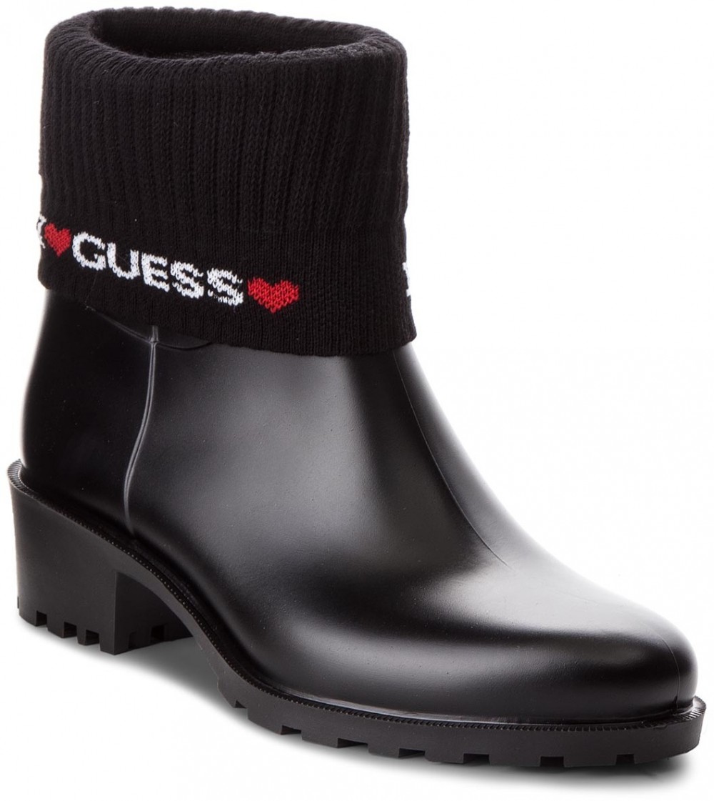 Gumicsizmák GUESS - FLVNT3 ELE09 BLACK