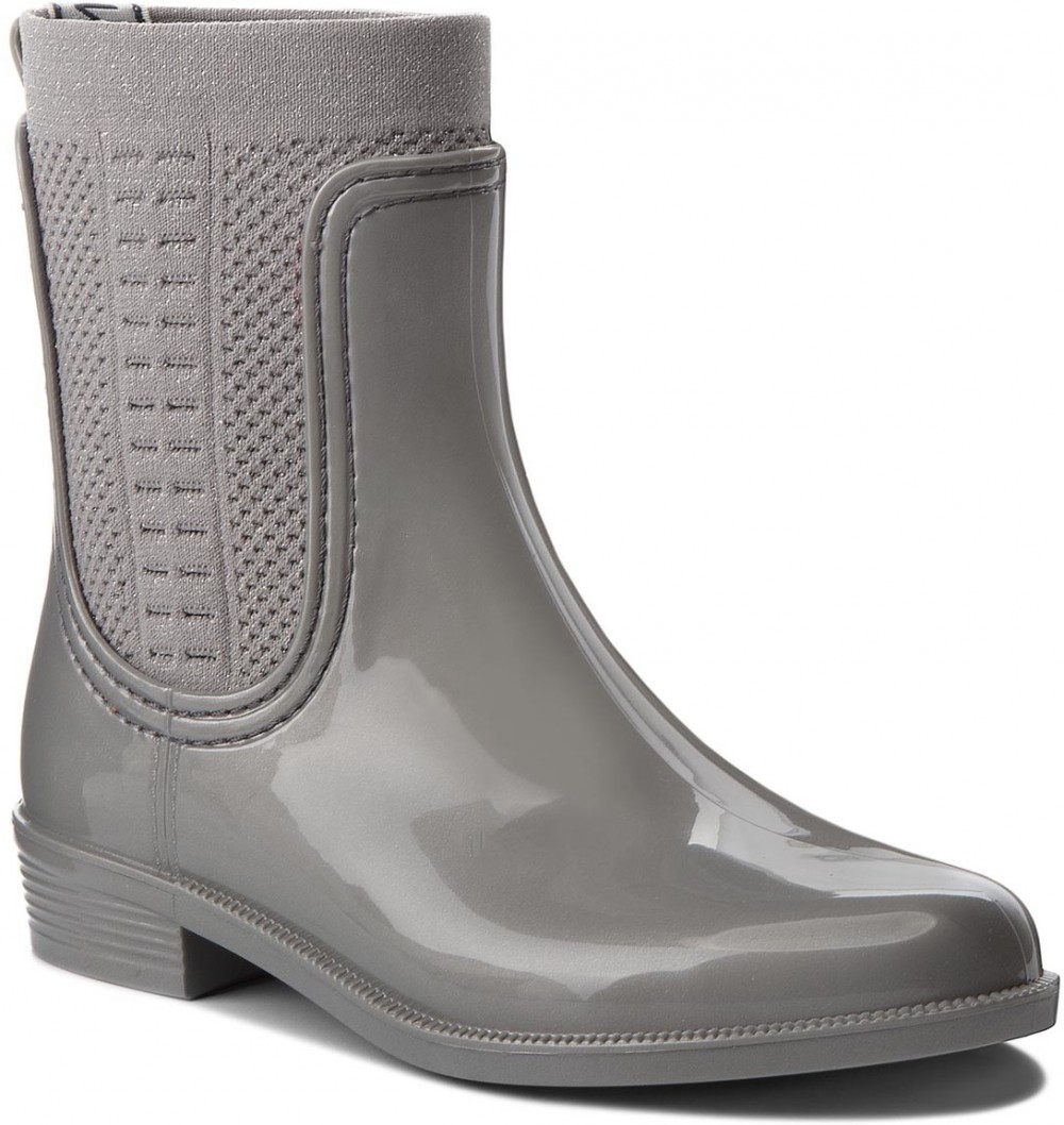 Gumicsizmák TOMMY HILFIGER - Shiny Rain Boot FW0FW03403 Silver 000