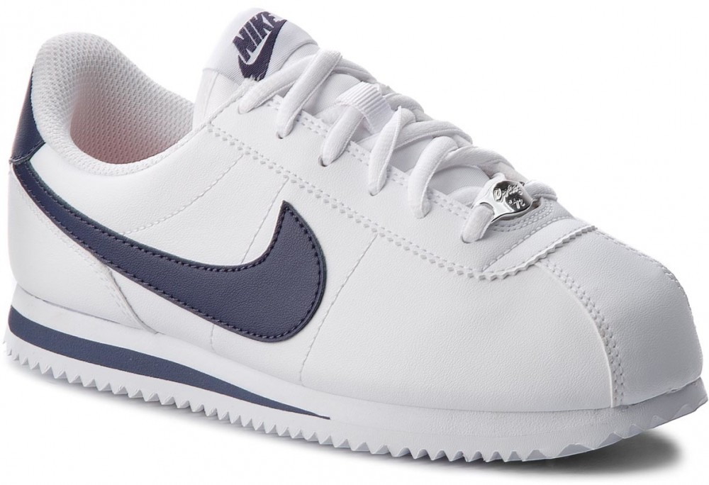 Cipő NIKE - Cortez Basic Sl (GS) 904764 106 White/Neutral Indigo