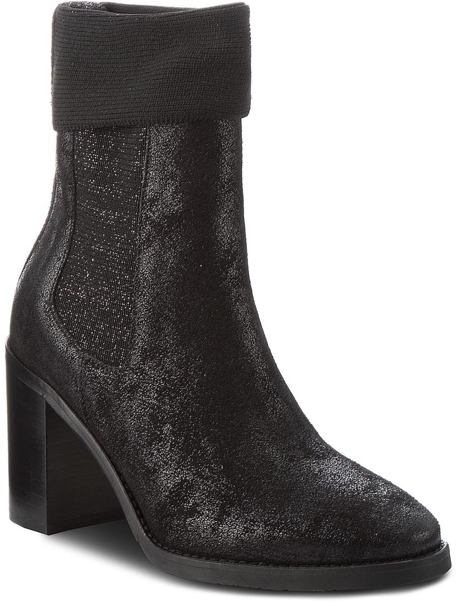 Magasított cipő TOMMY HILFIGER - Knitted Sock Heeled FW0FW03127 Black 990