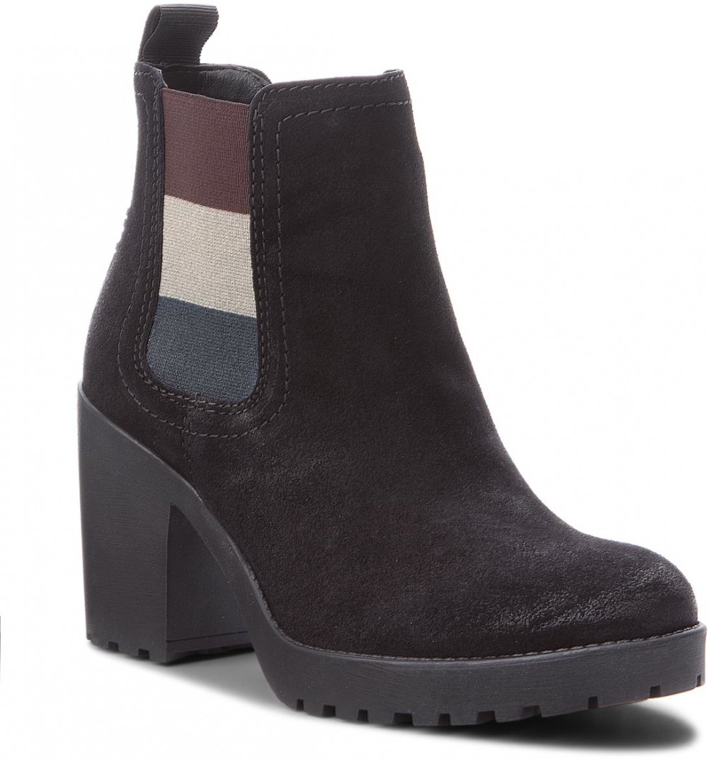 Magasított cipő TOMMY JEANS - Essential Mid Heel B EN0EN00332 Black 990
