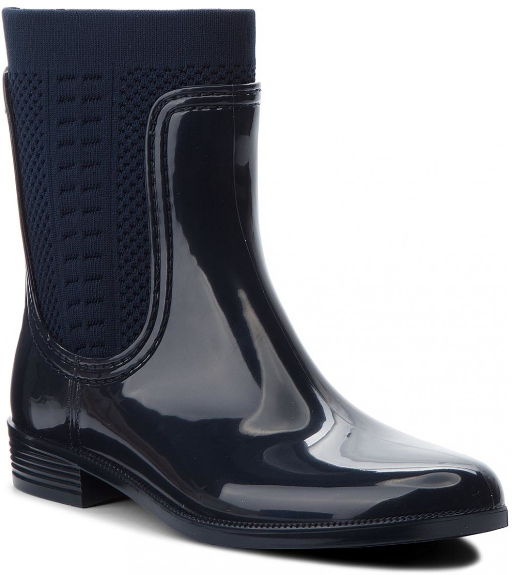 Gumicsizmák TOMMY HILFIGER - Tommy Knit Rain Boot FW0FW02940 Midnight 403
