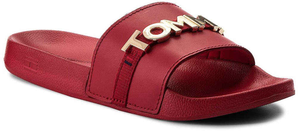 Papucs TOMMY HILFIGER - Beach Slide FW0FW02965 Tango Red 611