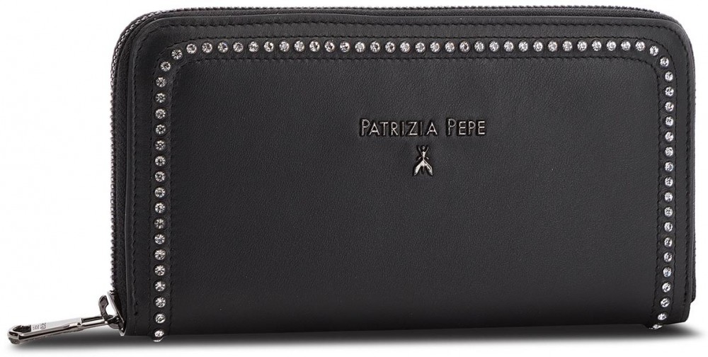 Nagy női pénztárca PATRIZIA PEPE - 2V4879/A2UX-F1TJ Black/Shiny Crystal