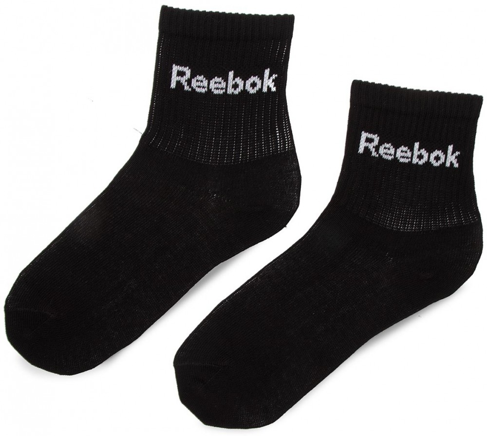 3 pár/csomag unisex térdzokni Reebok - Roy U Crew Sock AB5280 Black