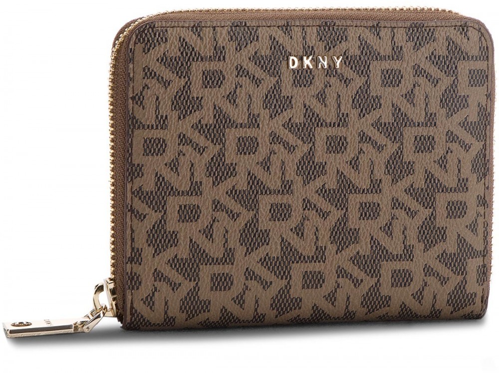 Nagy női pénztárca DKNY - Bryant-Sm Zip Around R831J656 Mocha Logo/Vic 9MV