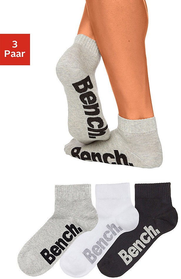 Bench. Bench zokni (3 Paar) magas pamuttartalommal 3db fekete 39-42