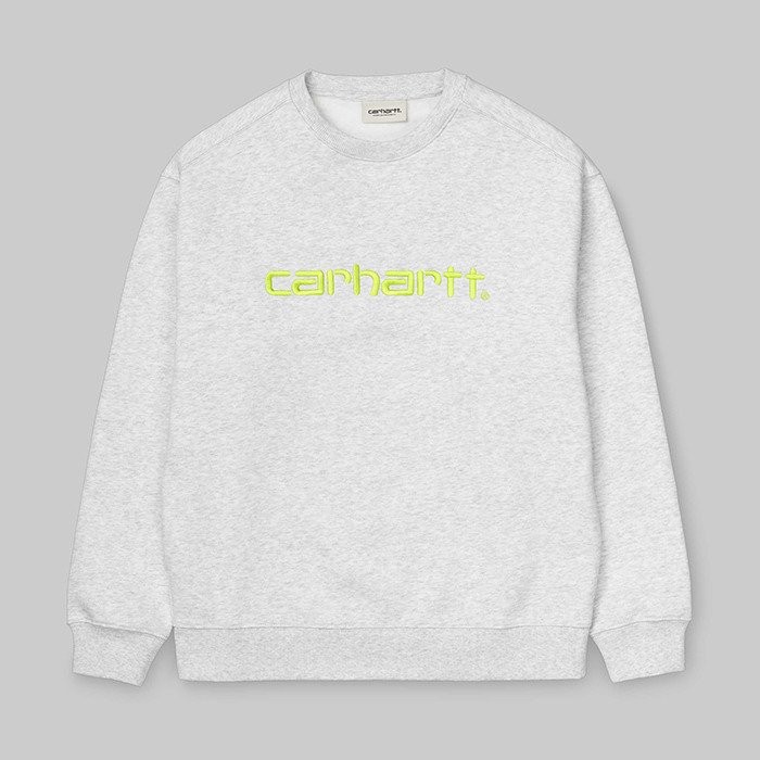 Carhartt WIP W' Sweatshirt I027475 ASH HEATHER/LIME