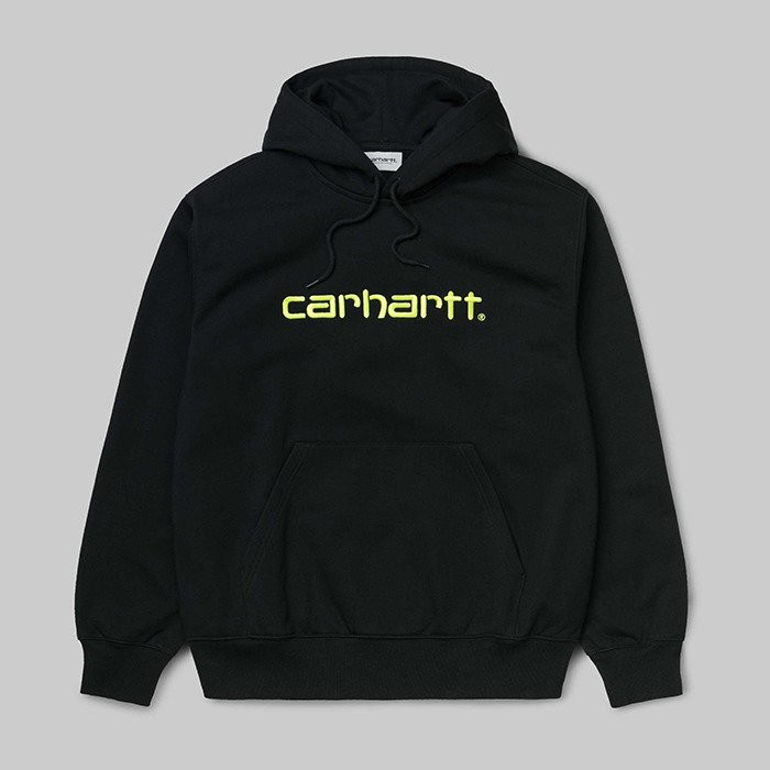 Carhartt WIP W' Hooded Sweatshirt I027476 BLACK/LIME